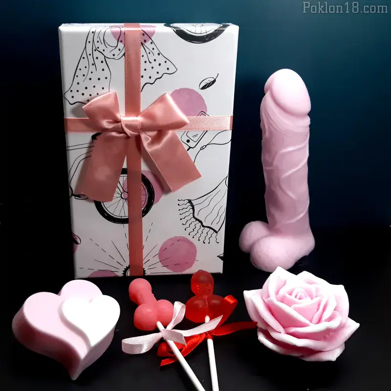 Set «Magic» Penis, scrce lizalice, rose