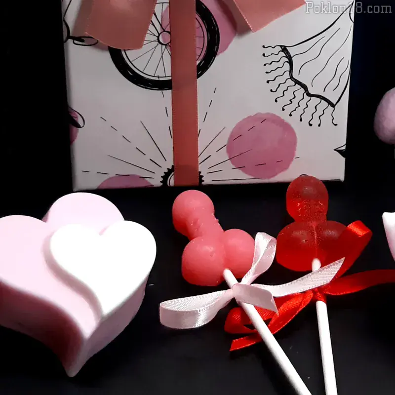 Set «Magic» Penis, scrce lizalice, rose