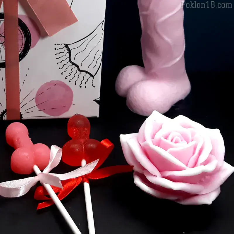 Set «Magic» Penis, scrce lizalice, rose