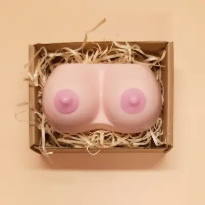 Grudi sapun. Bez + roze